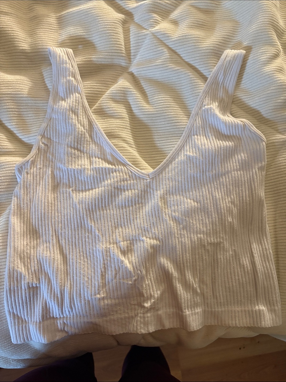 Intimately free by free people Ribbed V-Neck White Tank Top - Women